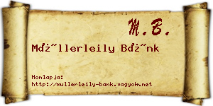 Müllerleily Bánk névjegykártya